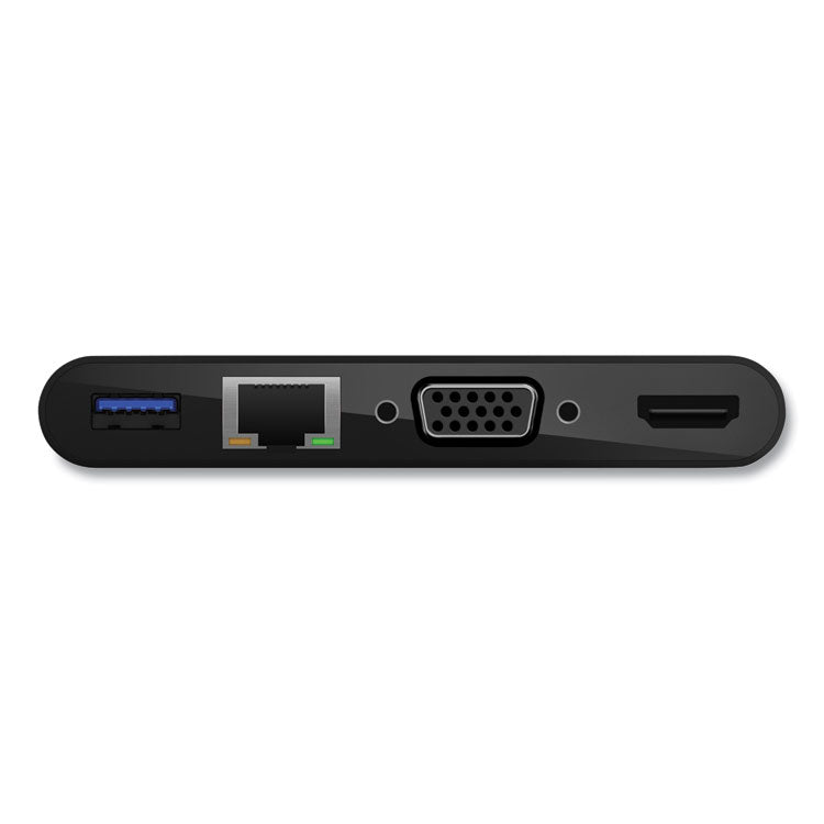 USB-C Multimedia Adapter, HDMI/Ethernet/USB-A/USB-C/VGA, 4.33", Black 5