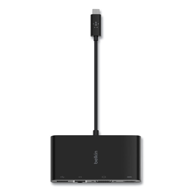 USB-C Multimedia Adapter, HDMI/Ethernet/USB-A/USB-C/VGA, 4.33", Black 1