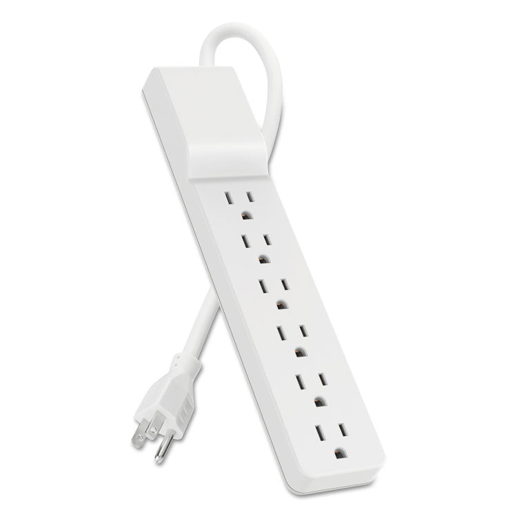 Home/Office Surge Protector, 6 AC Outlets, 10 ft Cord, 720 J, White 2