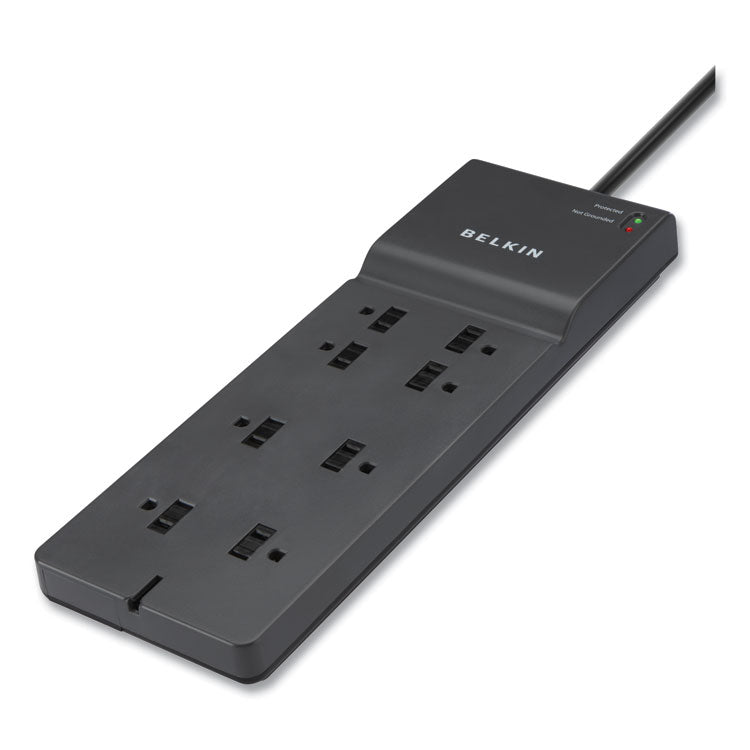 Home/Office Surge Protector, 8 AC Outlets, 8 ft Cord, 2,500 J, Black 2