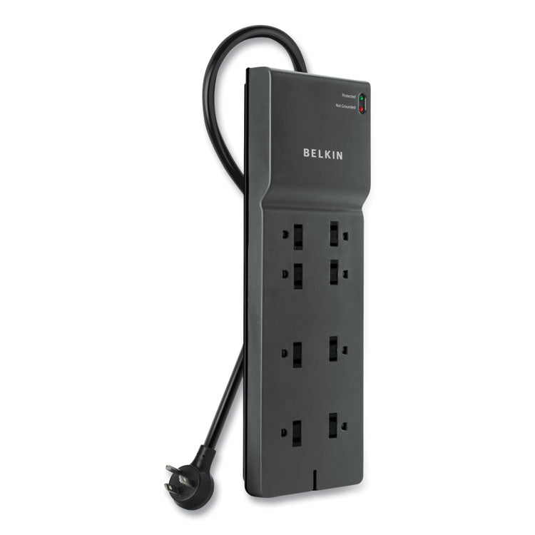 Home/Office Surge Protector, 8 AC Outlets, 8 ft Cord, 2,500 J, Black 4