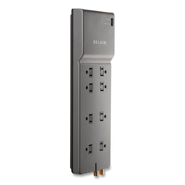 Home/Office Surge Protector, 8 AC Outlets, 6 ft Cord, 3,390 J, White 4