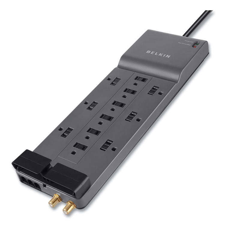 Professional Series SurgeMaster Surge Protector, 12 AC Outlets, 8 ft Cord, 3,780 J, Dark Gray 6