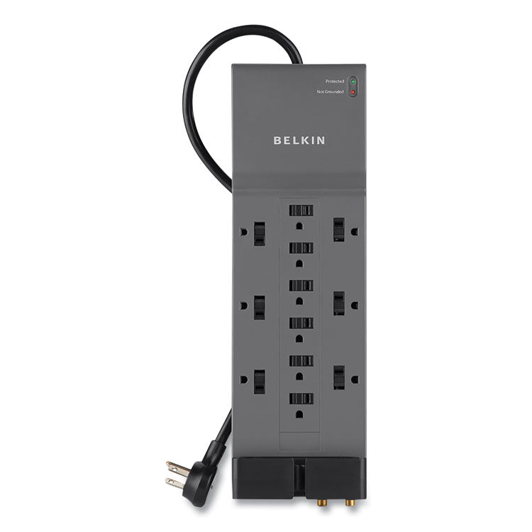 Professional Series SurgeMaster Surge Protector, 12 AC Outlets, 8 ft Cord, 3,780 J, Dark Gray 1