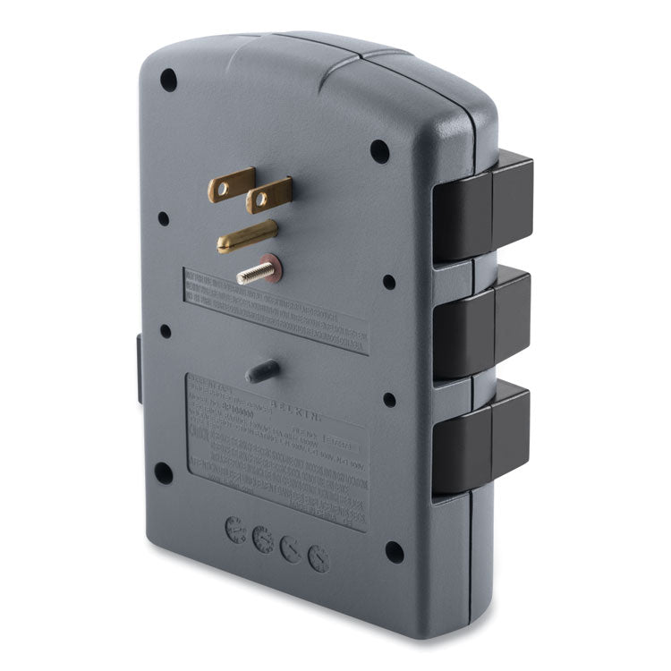 Pivot Plug Surge Protector, 6 AC Outlets, 1,080 J, Gray 2