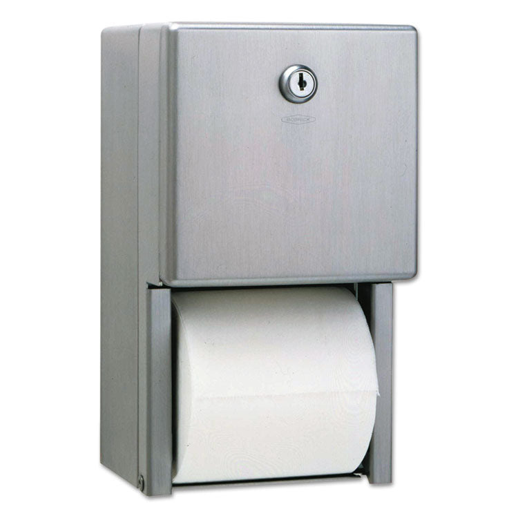 Stainless Steel 2-Roll Tissue Dispenser, 6.06 x 5.94 x 11, Stainless Steel 1