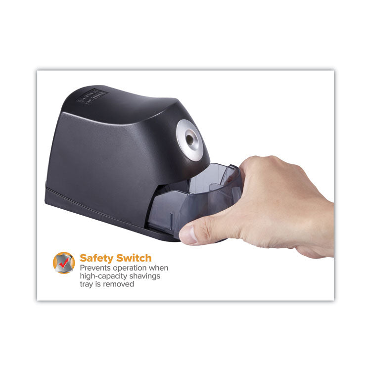 Electric Pencil Sharpener, Ac-Powered, 2.75 X 7.5 X 5.5, Black 3