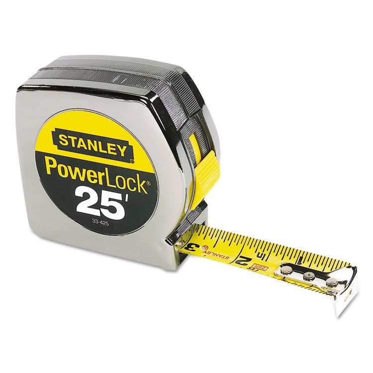 Powerlock II Power Return Rule, 1" x 25 ft, Chrome/Yellow 1