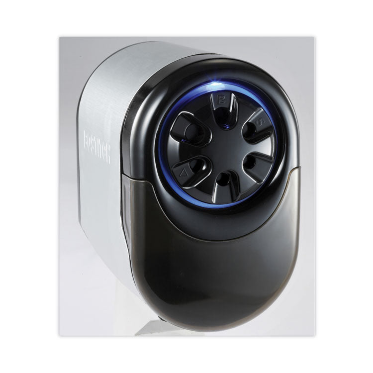 Quietsharp Glow Classroom Electric Pencil Sharpener, Ac-Powered, 6.13 X 10.69 X 9, Silver/black 2