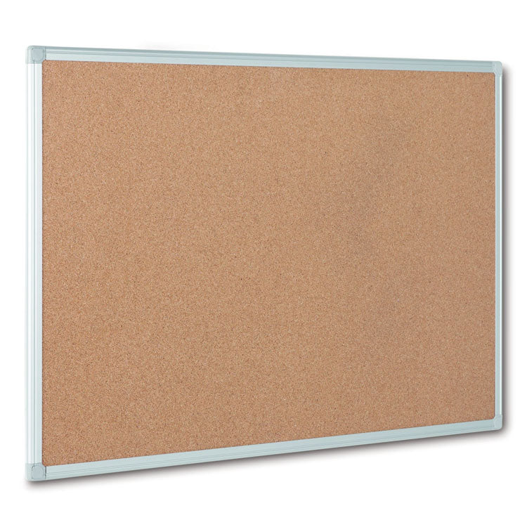 Earth Cork Board, 48 x 36, Tan Surface, Silver Aluminum Frame 7