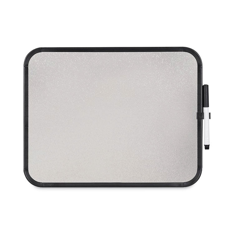 Magnetic Dry Erase Board, 11 x 14, White Surface, Black Plastic Frame 1