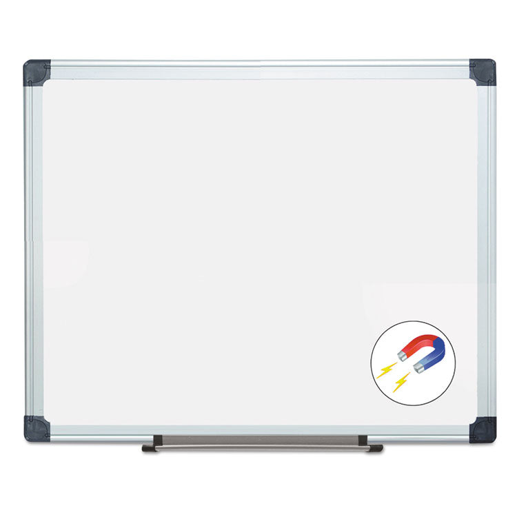 Porcelain Value Dry Erase Board, 24 x 36, White Surface, Silver Aluminum Frame 4