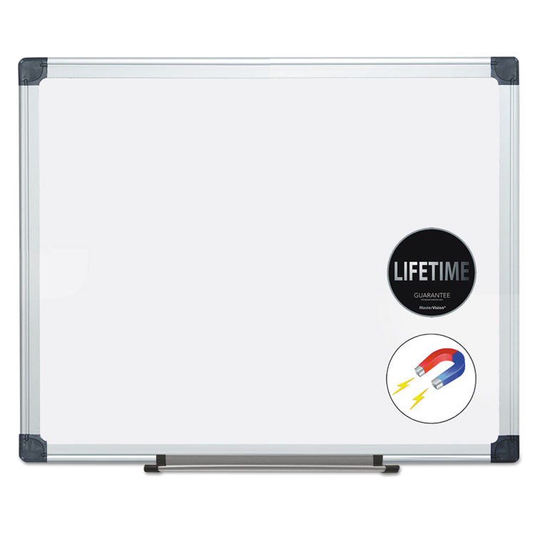 Porcelain Value Dry Erase Board, 24 x 36, White Surface, Silver Aluminum Frame 3