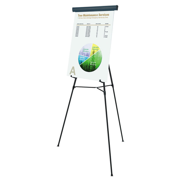 Telescoping Tripod Display Easel, Adjusts 38" To 69" High, Metal, Black 2