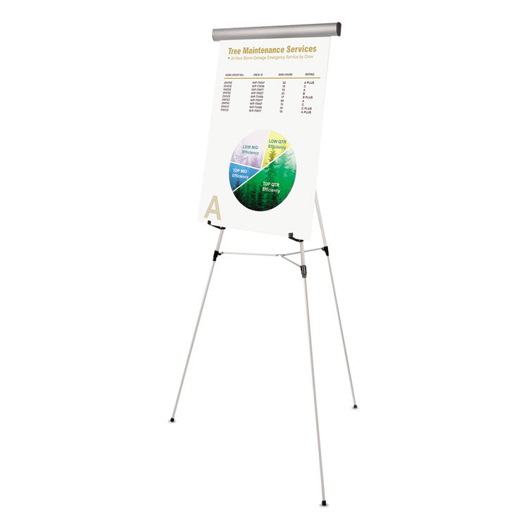 Telescoping Tripod Display Easel, Adjusts 38" To 69" High, Metal, Silver 2