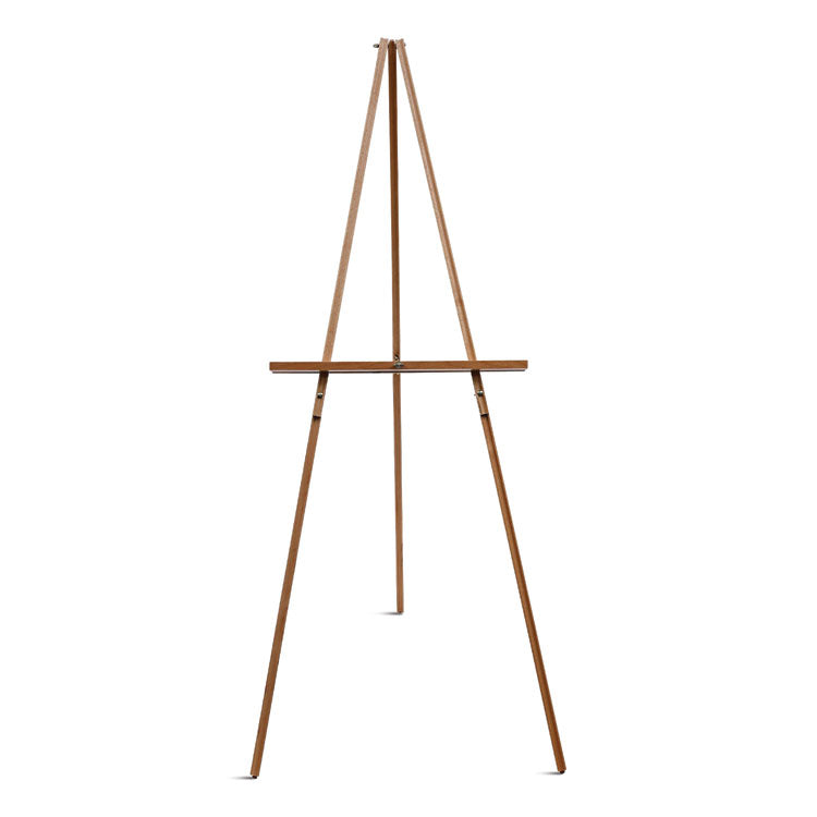 Oak Display Tripod Easel, 60" High, Wood/Brass 1