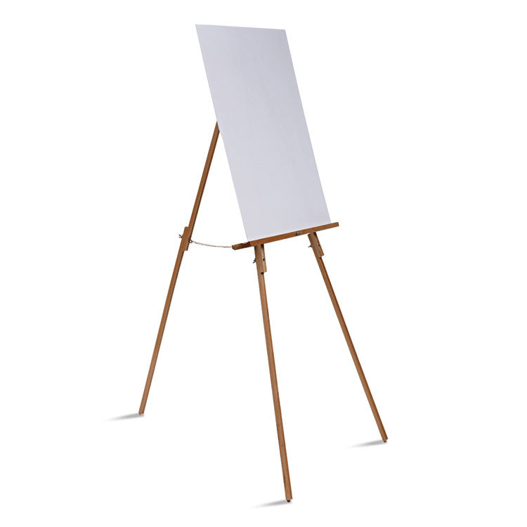 Oak Display Tripod Easel, 60" High, Wood/Brass 6