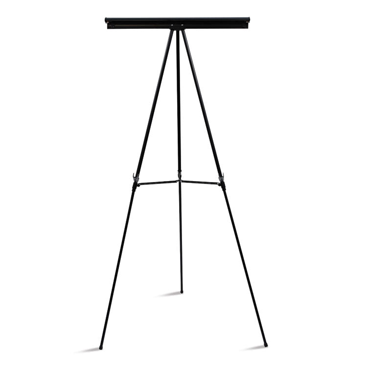 Telescoping Tripod Display Easel, Adjusts 35" To 64" High, Metal, Black 1