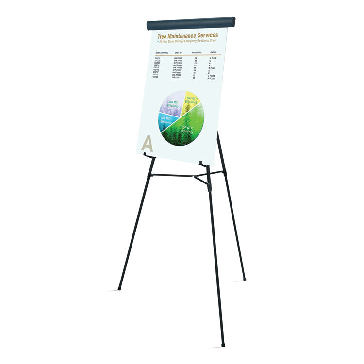 Telescoping Tripod Display Easel, Adjusts 35" To 64" High, Metal, Black 5