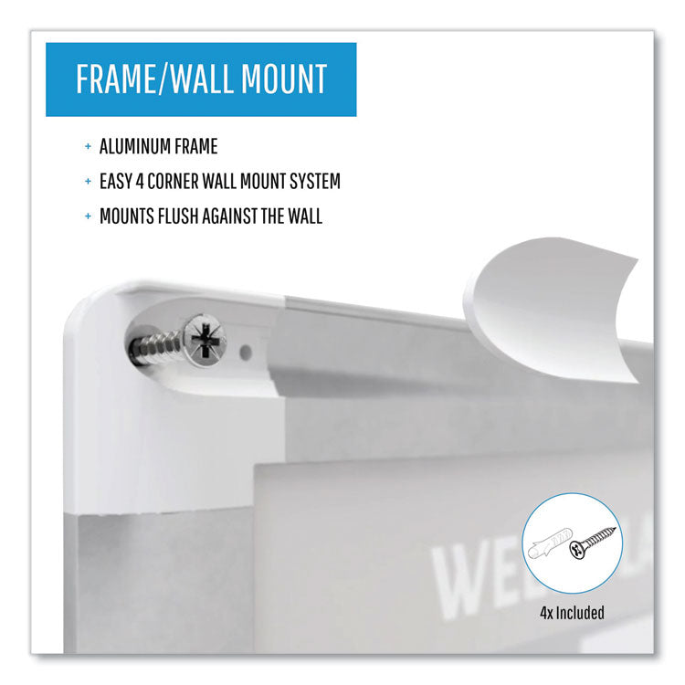 In-Out Magnetic Dry Erase Board, 36 x 24, White Surface, Silver Aluminum Frame 2