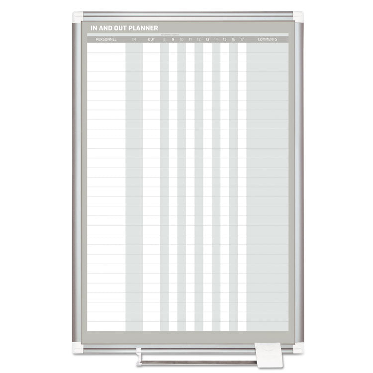 In-Out Magnetic Dry Erase Board, 24 x 36, White Surface, Silver Aluminum Frame 5