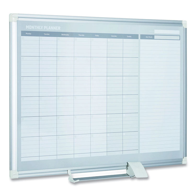 Magnetic Dry Erase Calendar Board, One Month, 48 x 36, White Surface, Silver Aluminum Frame 3