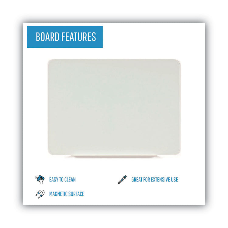 Magnetic Glass Dry Erase Board, 60 x 48, Opaque White Surface 3