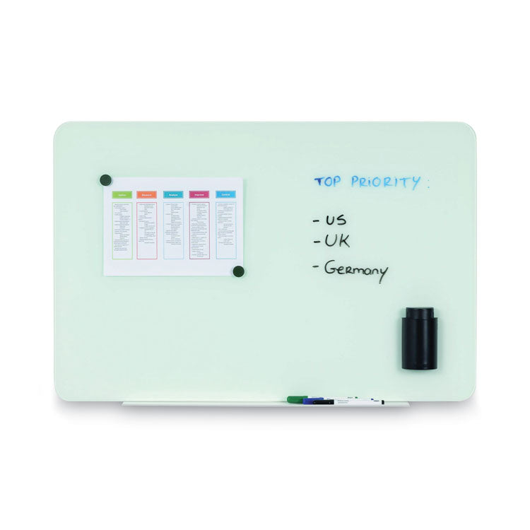 Magnetic Glass Dry Erase Board, 60 x 48, Opaque White Surface 5