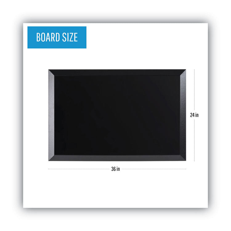 Kamashi Wet-Erase Board, 36 x 24, Black Surface, Black Wood Frame 2