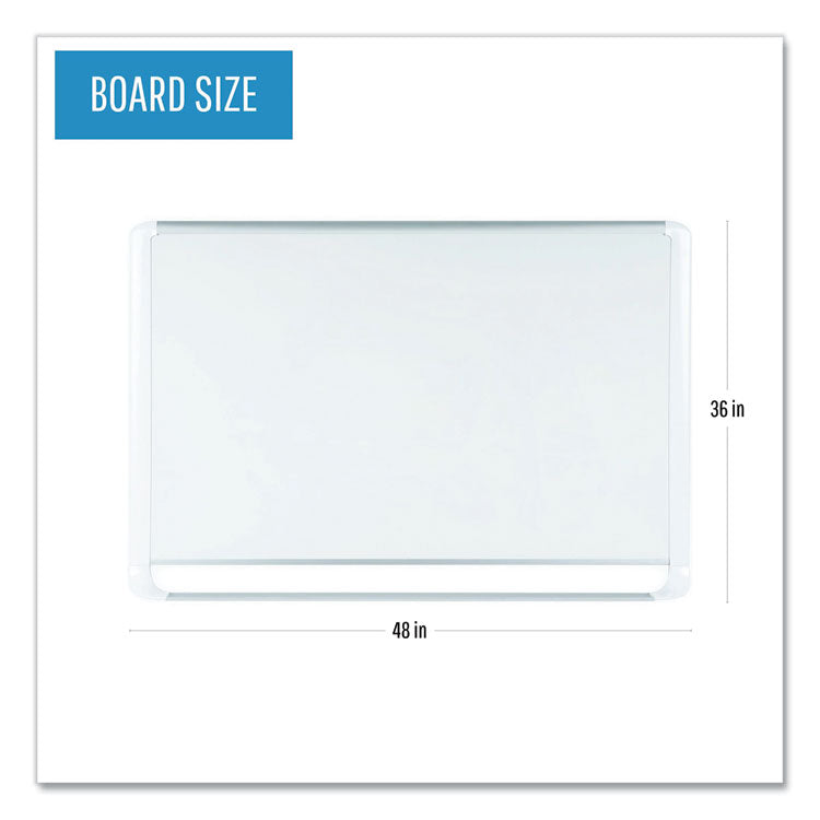 Gold Ultra Magnetic Dry Erase Boards, 48 x 36, White Surface, White Aluminum Frame 2