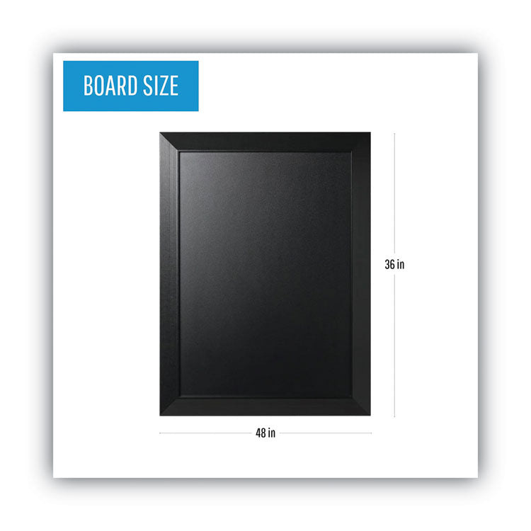 Kamashi Chalk Board, 36 x 24, Black Surface, Black Wood Frame 3