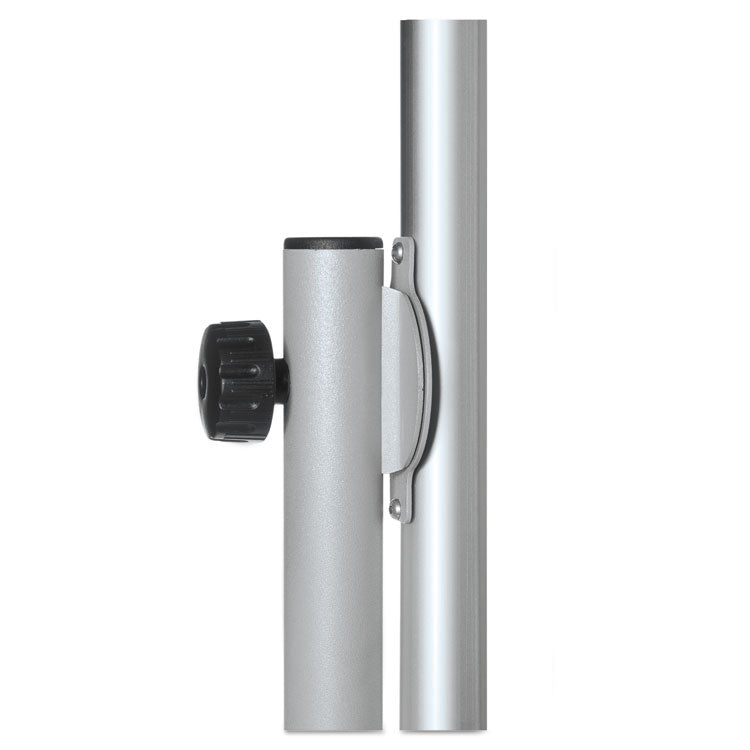 Revolver Easel, 35.4 x 47.2, 80" Tall Easel, Vertical Orientation, White Surface, Silver Aluminum Frame 3