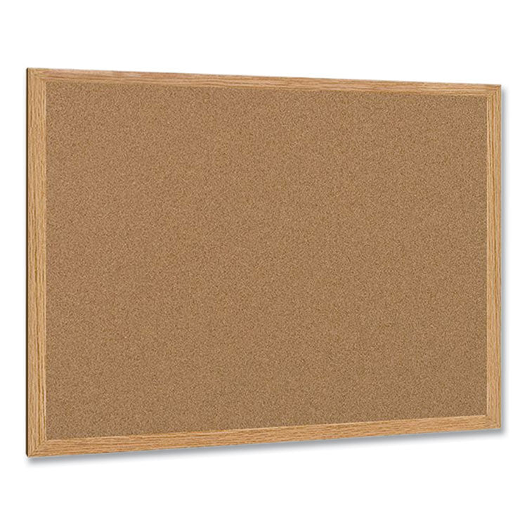 Earth Cork Board, 36 x 24, Tan Surface, Oak Wood Frame 8