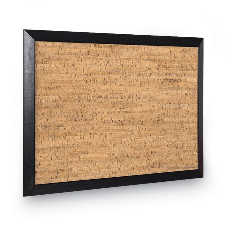 Natural Cork Bulletin Board, 24 x 18, Tan Surface, Black Wood Frame 7