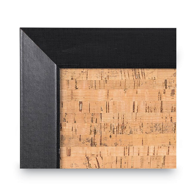 Natural Cork Bulletin Board, 24 x 18, Tan Surface, Black Wood Frame 8