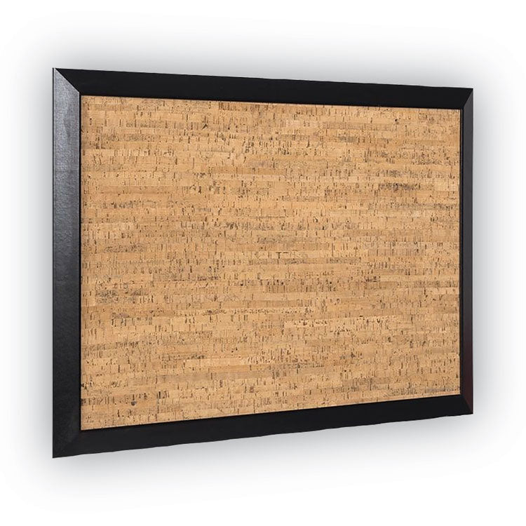 Natural Cork Bulletin Board, 36 x 24, Tan Surface, Black Wood Frame 5