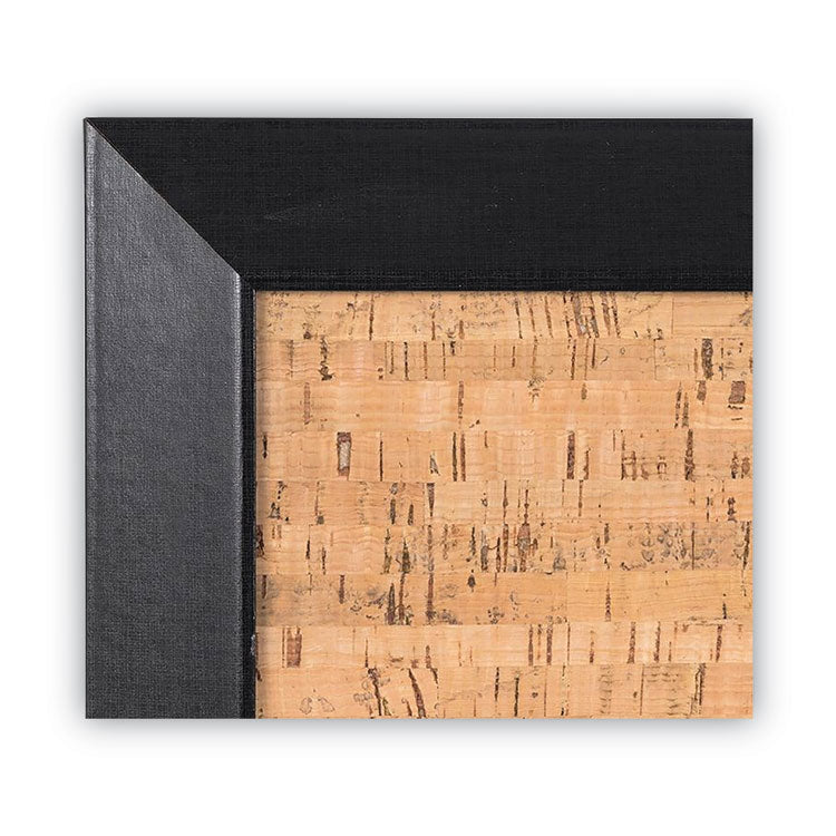 Natural Cork Bulletin Board, 36 x 24, Tan Surface, Black Wood Frame 7