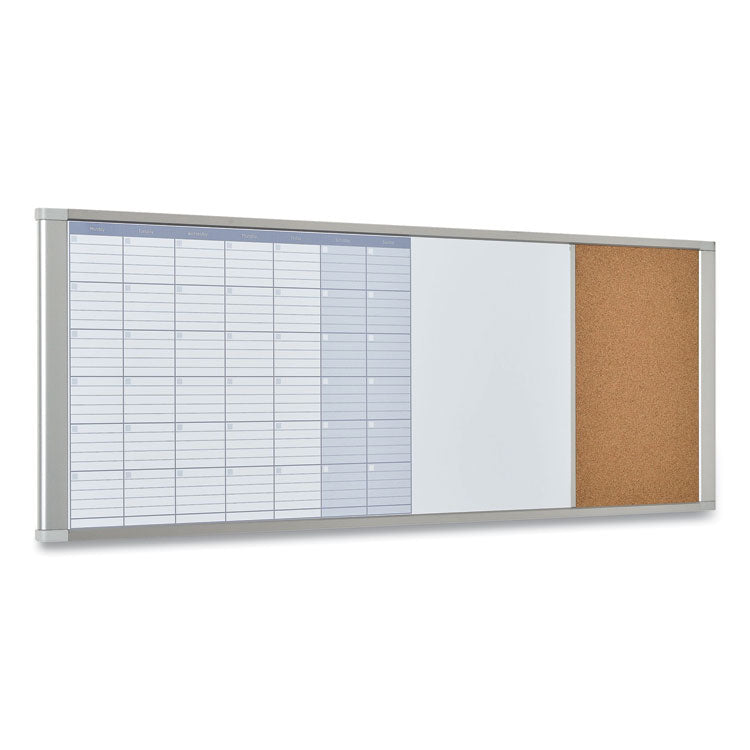 Magnetic Calendar Combo Board, 48 x 18, White Surface, Aluminum Frame 6