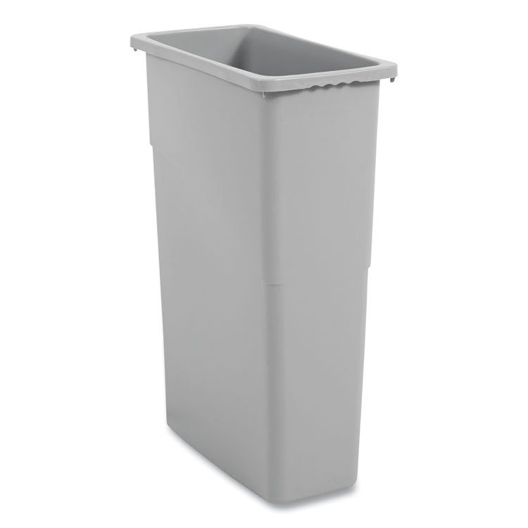 Slim Waste Container, 23 gal, Plastic, Gray 2