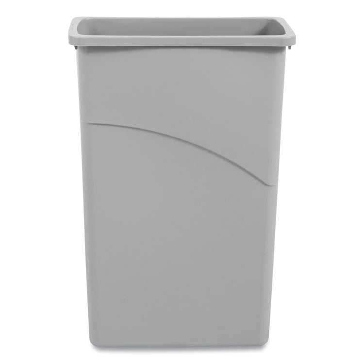 Slim Waste Container, 23 gal, Plastic, Gray 1