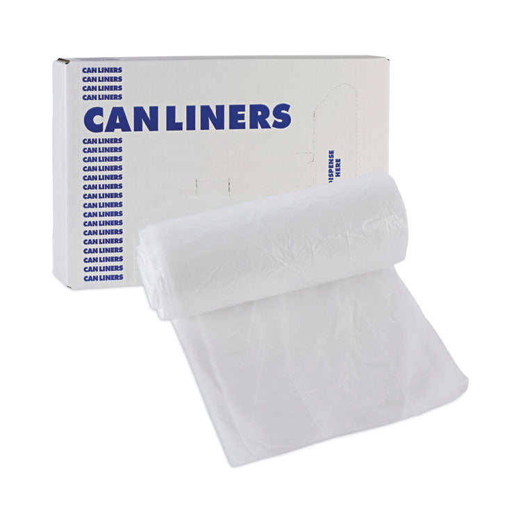 High-Density Can Liners, 10 gal, 6 mic, 24" x 23", Natural, 50 Bags/Roll, 20 Rolls/Carton 7