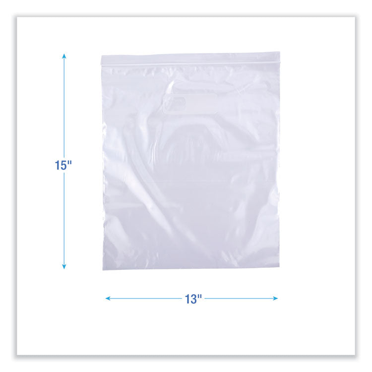 Reclosable Food Storage Bags, 2 Gal, 1.75 Mil, 13" X 15", Clear, 100/box 2