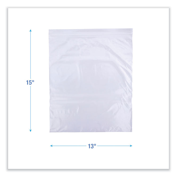 Reclosable Food Storage Bags, 2 Gal, 2.7 Mil, 13" X 15", Clear, 100/box 2