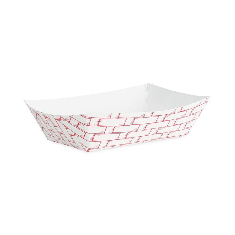 Paper Food Baskets, 0.25 lb Capacity, 2.69 x 4 x 1.05, Red/White, 1,000/Carton 1