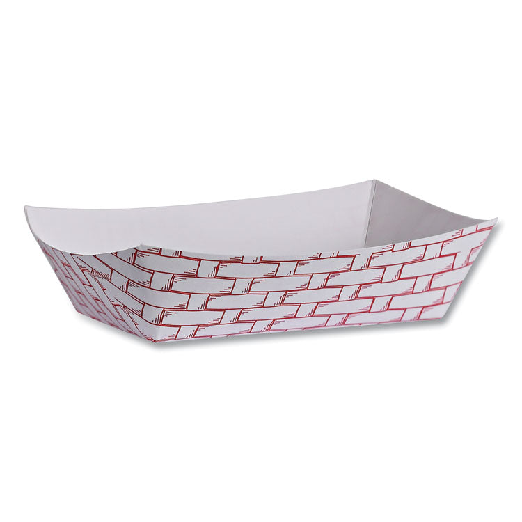 Paper Food Baskets, 6 oz Capacity, 3.78 x 4.3 x 1.08, Red/White, 1,000/Carton 1