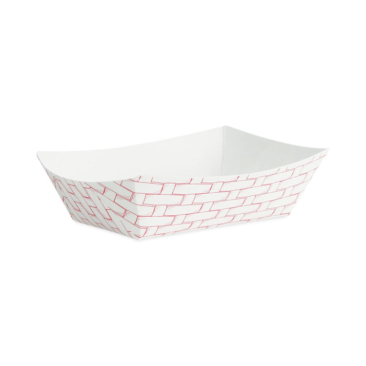 Paper Food Baskets, 0.5 Lb Capacity, Red/white, 1,000/carton 1