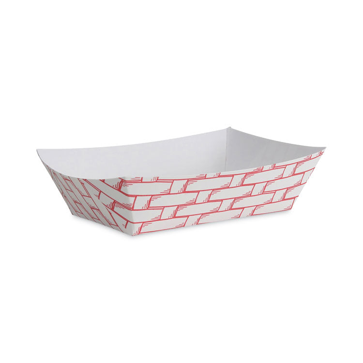 Paper Food Baskets, 2 Lb Capacity, Red/white, 1,000/carton 1