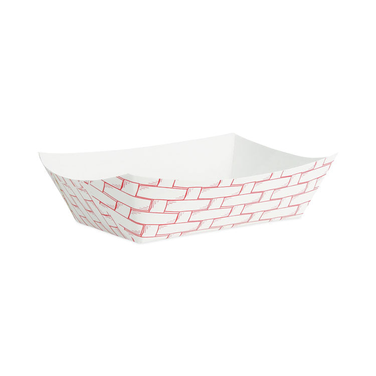 Paper Food Baskets, 2.5 Lb Capacity, Red/white, 500/carton 1