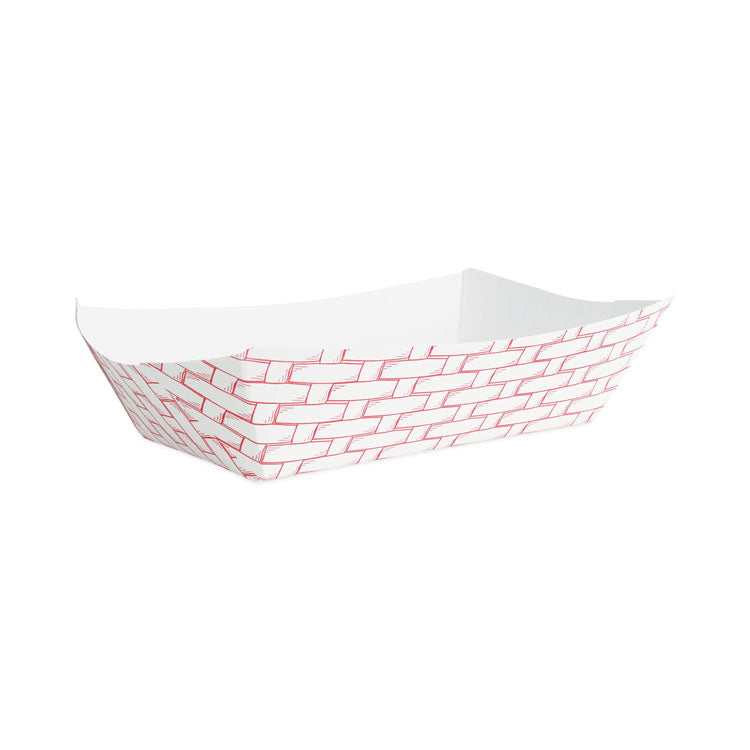 Paper Food Baskets, 5 Lb Capacity, Red/white, 500/carton 1