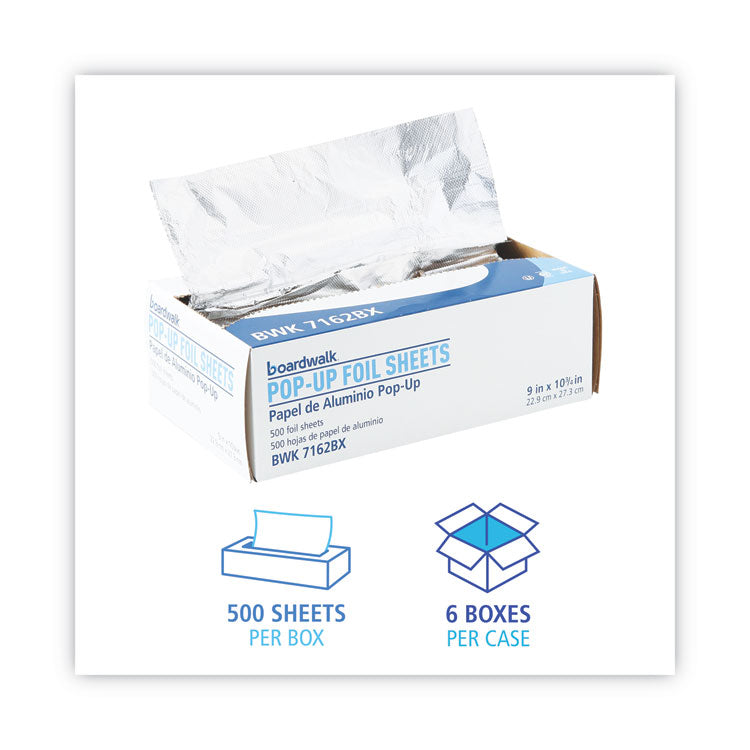 Standard Aluminum Foil Pop-Up Sheets, 9 X 10.75, 500/box, 6 Boxes/carton 4